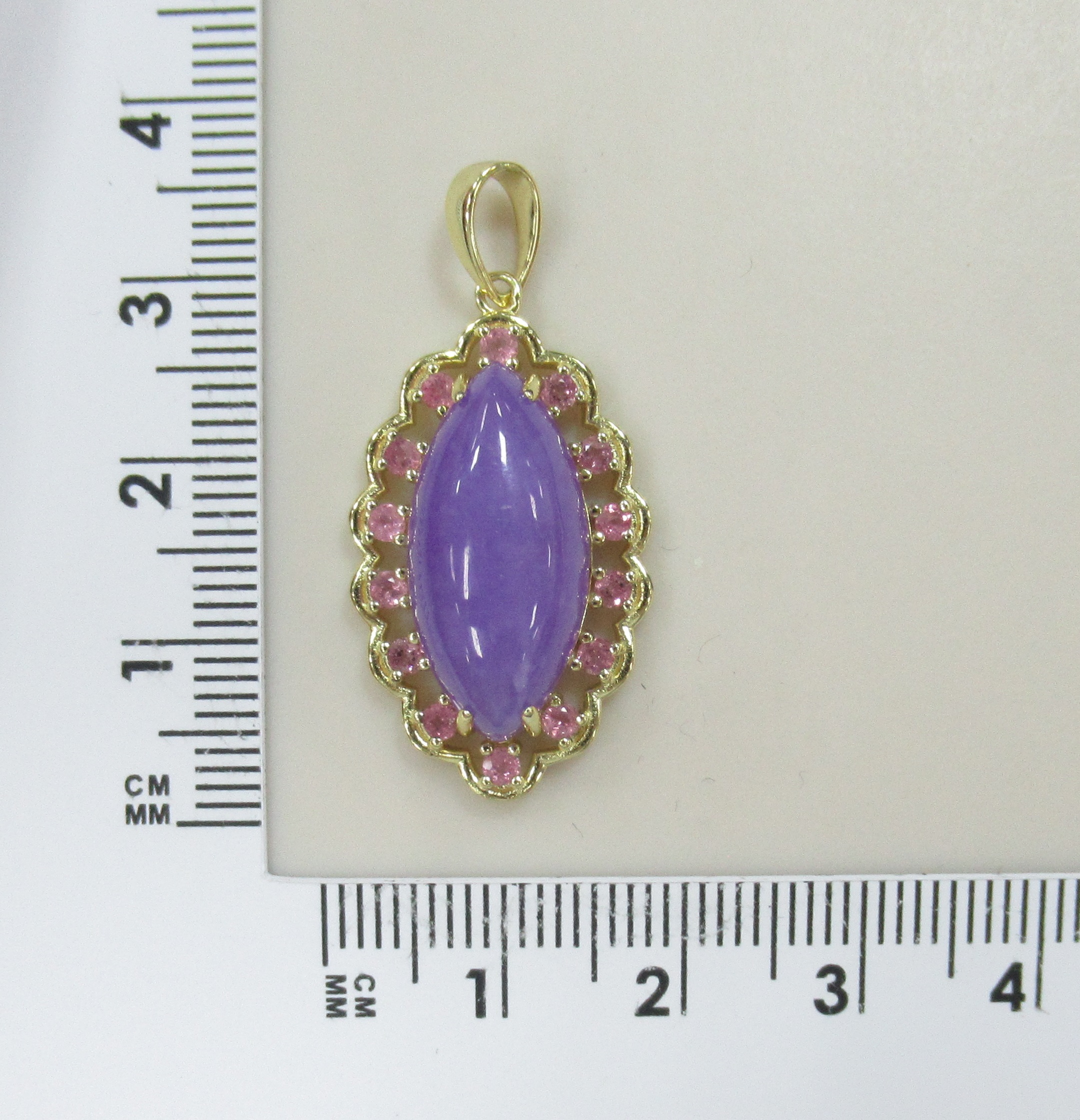 Серебряная подвеска с лавандовым жадеитом